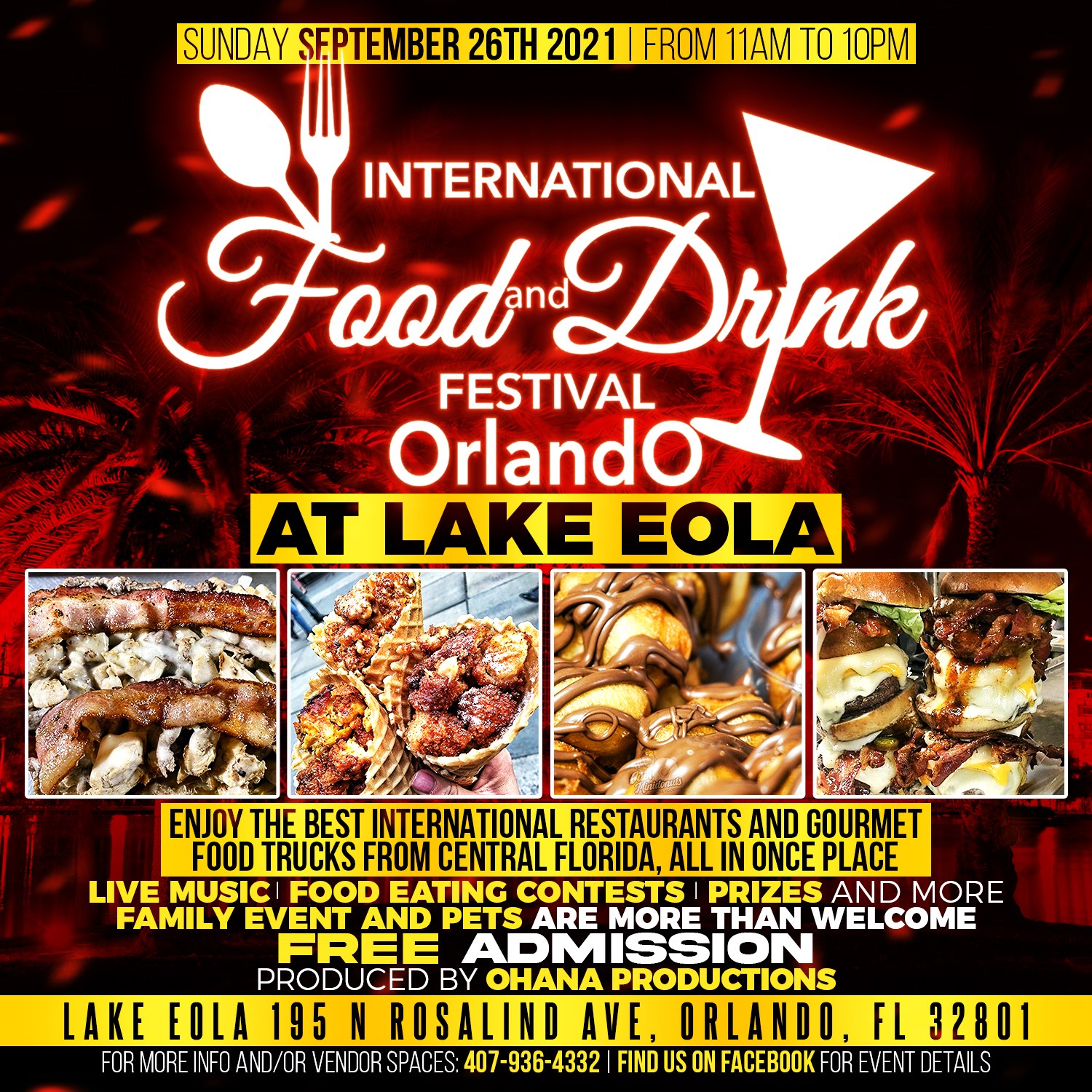 International Food And Drink Festival at Lake Eola Park 2021 Park Ave