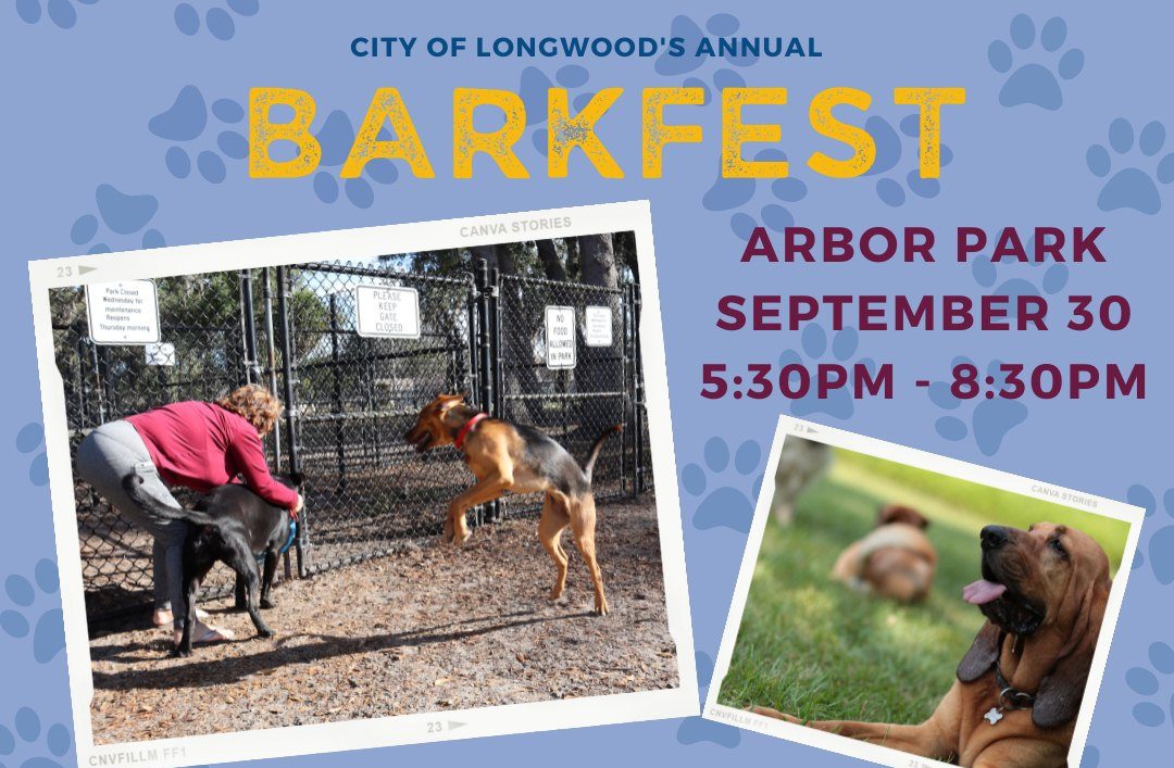 Barkfest @ Arbor Park Dog Park | Longwood, FL | Park Ave Magazine